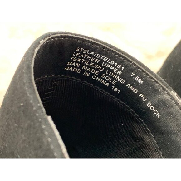 Steve Madden Womens Stela Leather Closed Toe Wedge Pumps Black Suede Size 7.5 - Picture 2 of 10